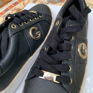 GUESS Black & Gold Logo Sneakers